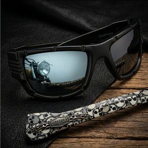 Choppers Sunglasses with Skulls on sides
